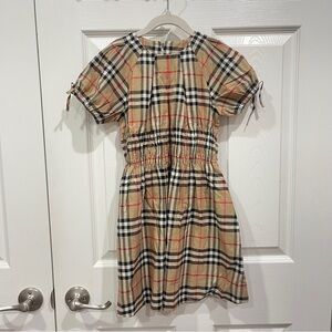 Burberry Girl's Shelley Check-Print Puff Sleeve Dress